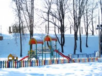 Vinter i Lopatinsky trädgård