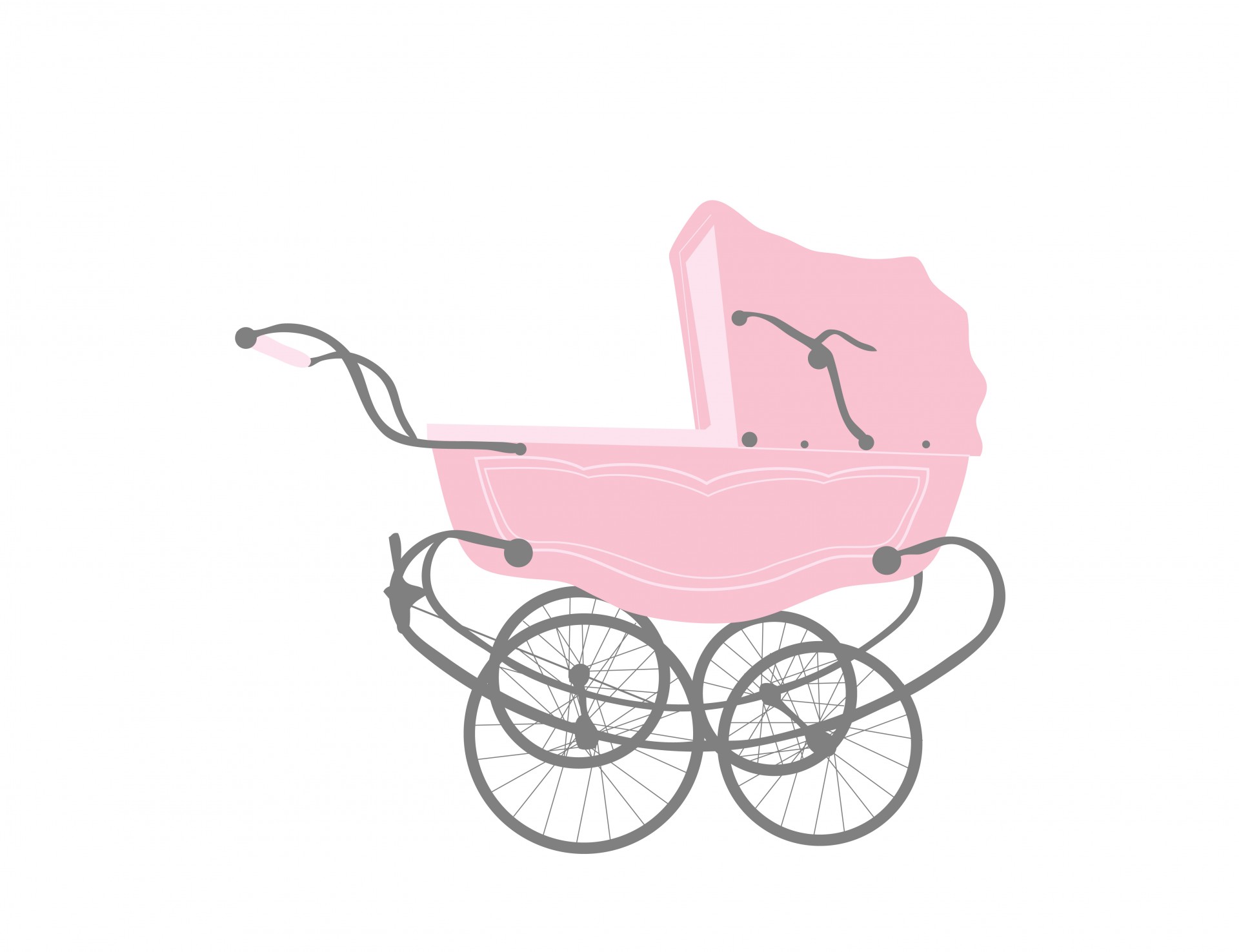 Bebê Vintage Stroller Garota