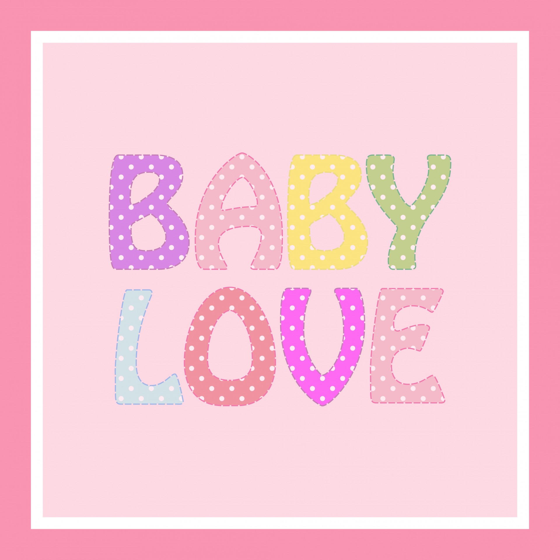 Baby Love testo colorato