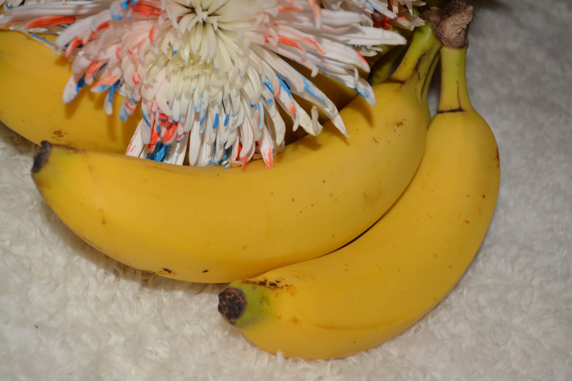 Банан Фрукты питания фон Цветочный