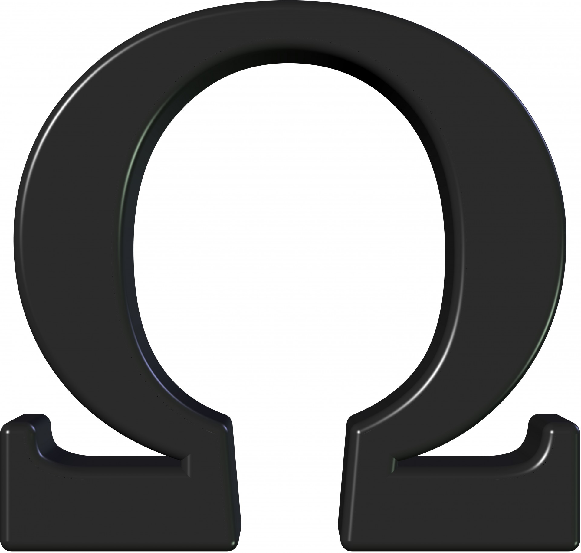Black Omega Symbol