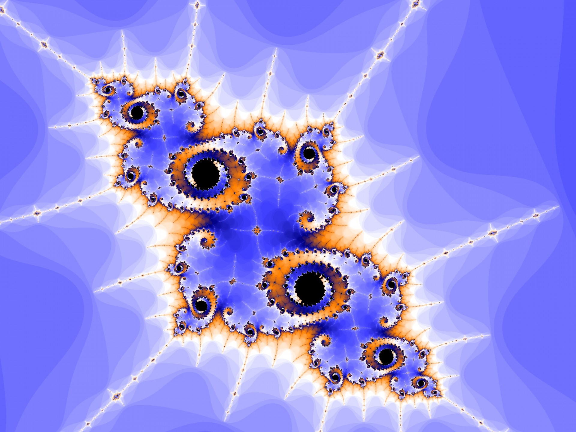 Gevormd blauw fractal