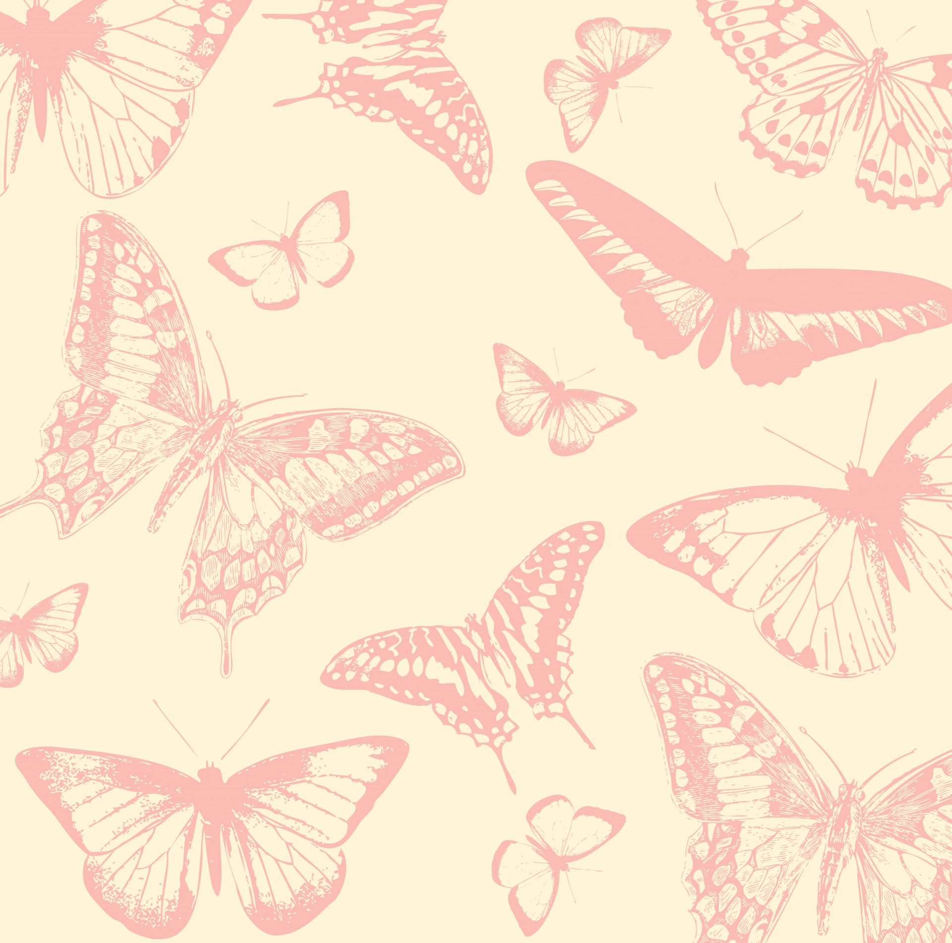 Butterfly Background Vintage Style