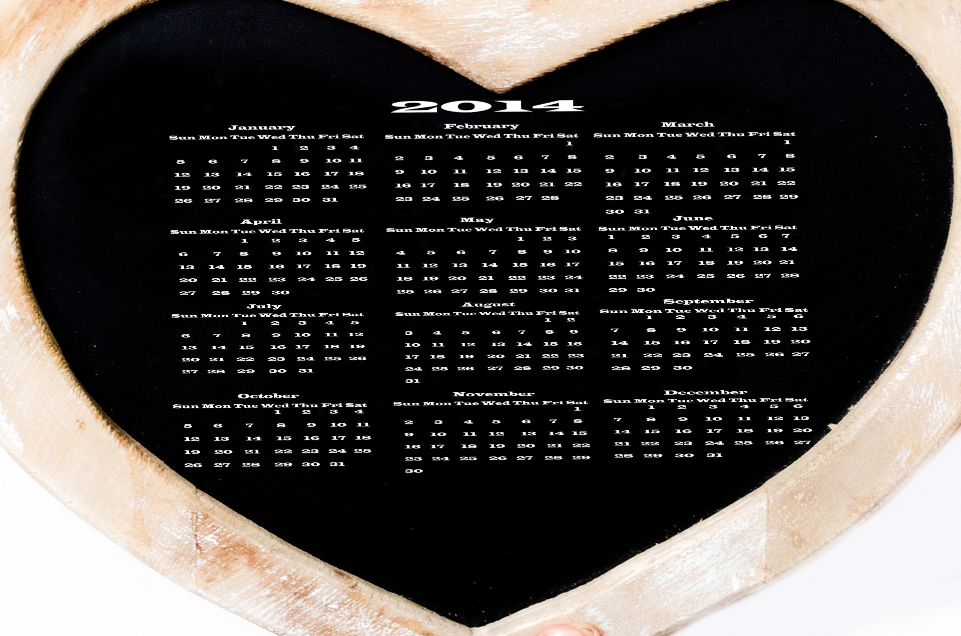 Календарь 2014 - Сердце