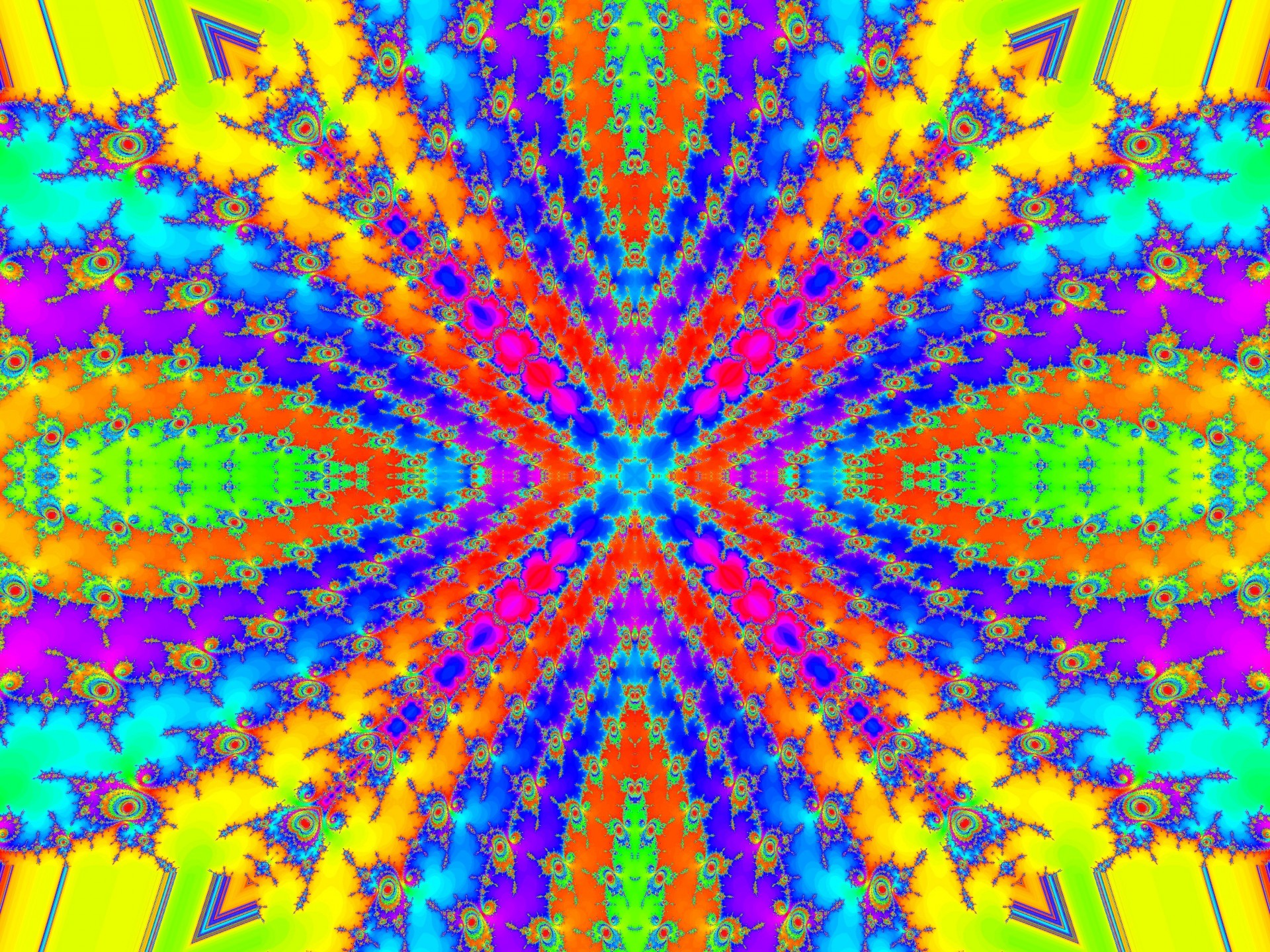 Gekleurde fractal caleidoscoop