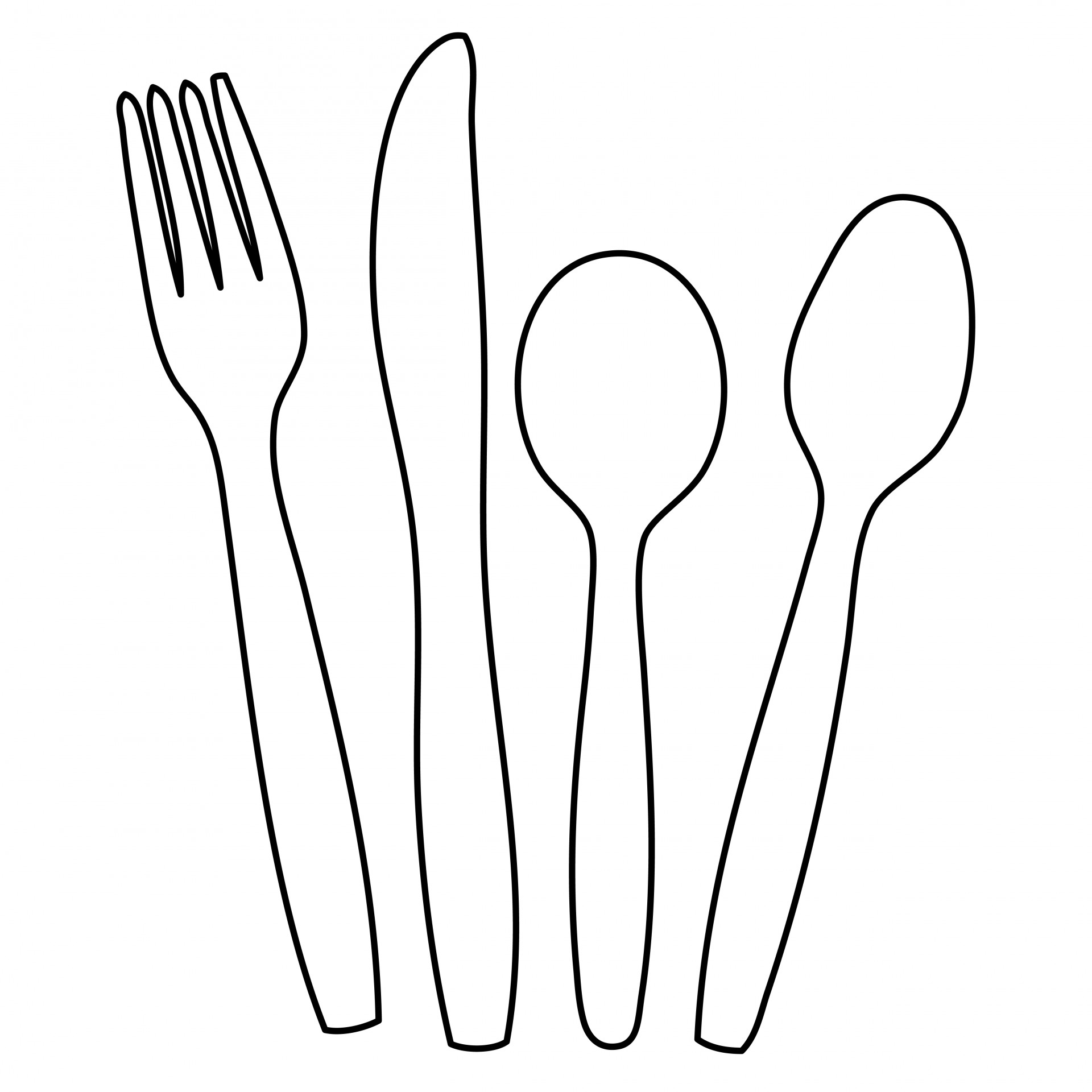 cutlery outline clipart free stock photo  public domain
