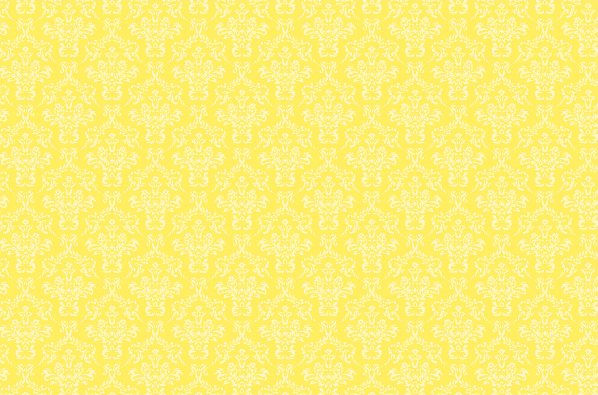 Damask Pattern Background Yellow