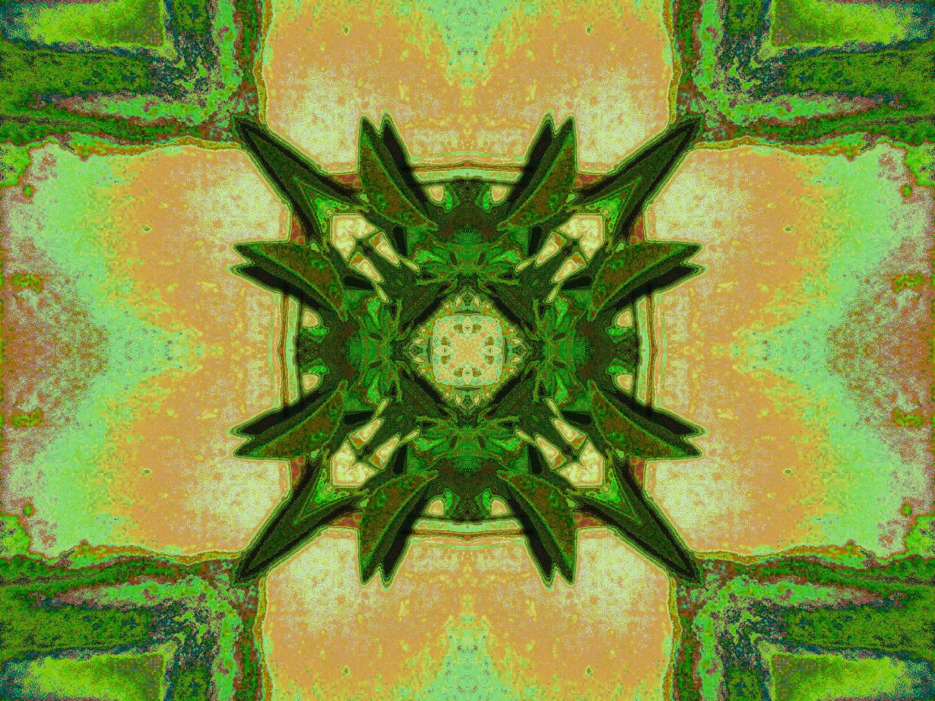 Floral grün Kaleidoskop