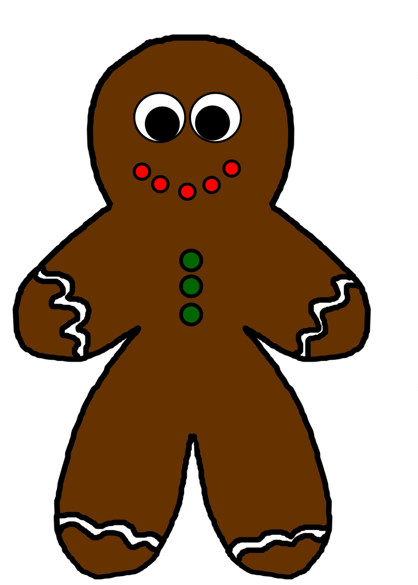 Gingerbread Person mit Dekorationen