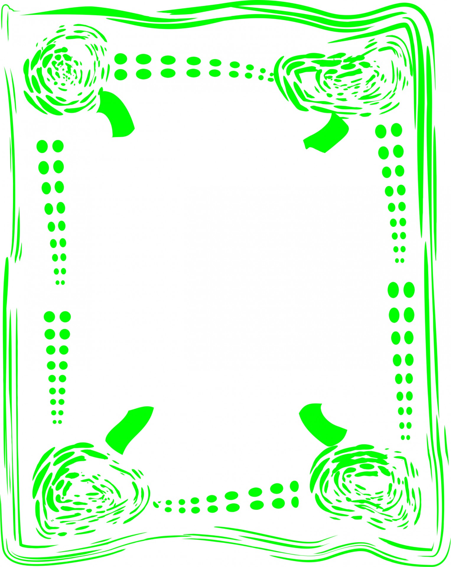 Grüner Rahmen Hand