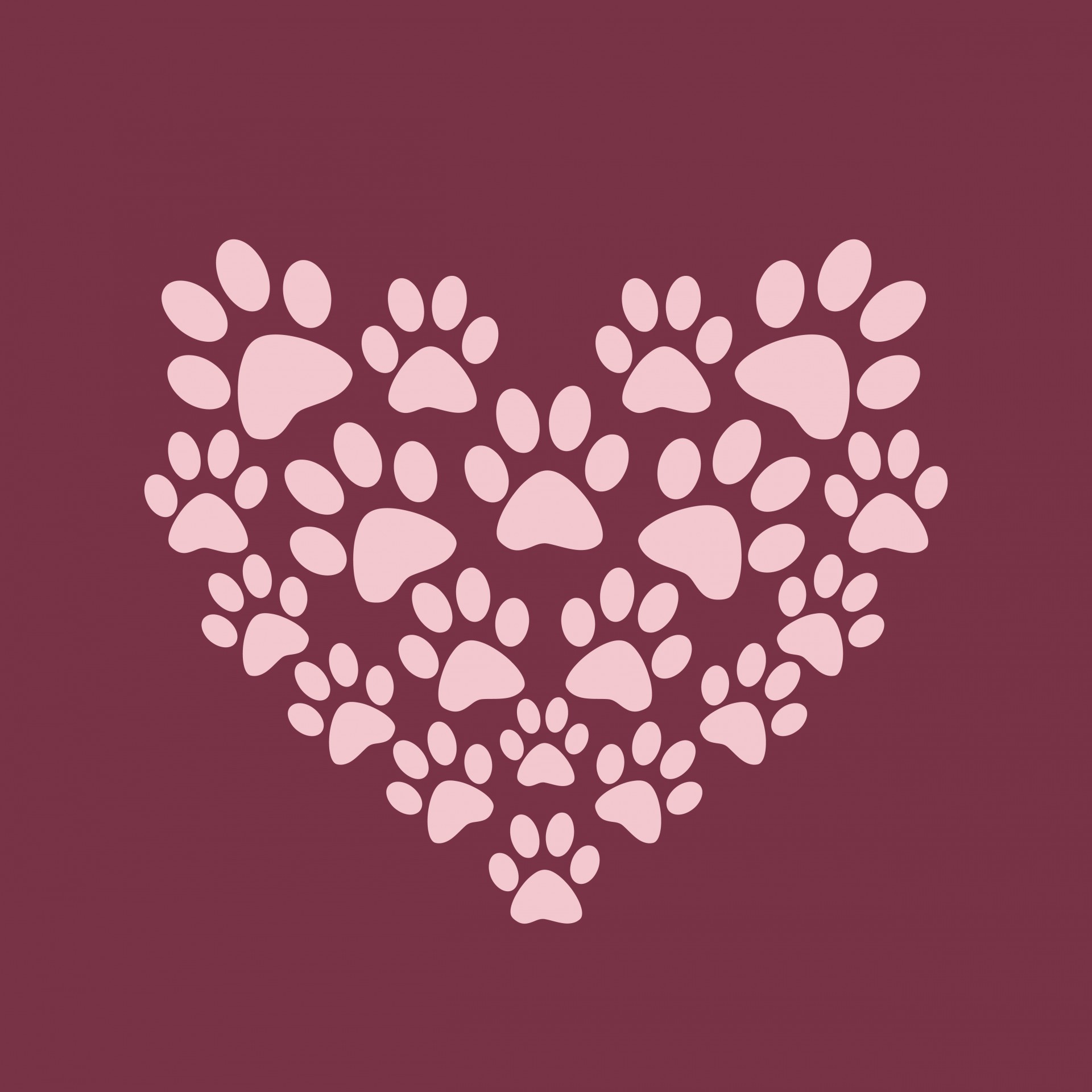 Heart Paw Print Background Free Stock Photo - Public Domain Pictures