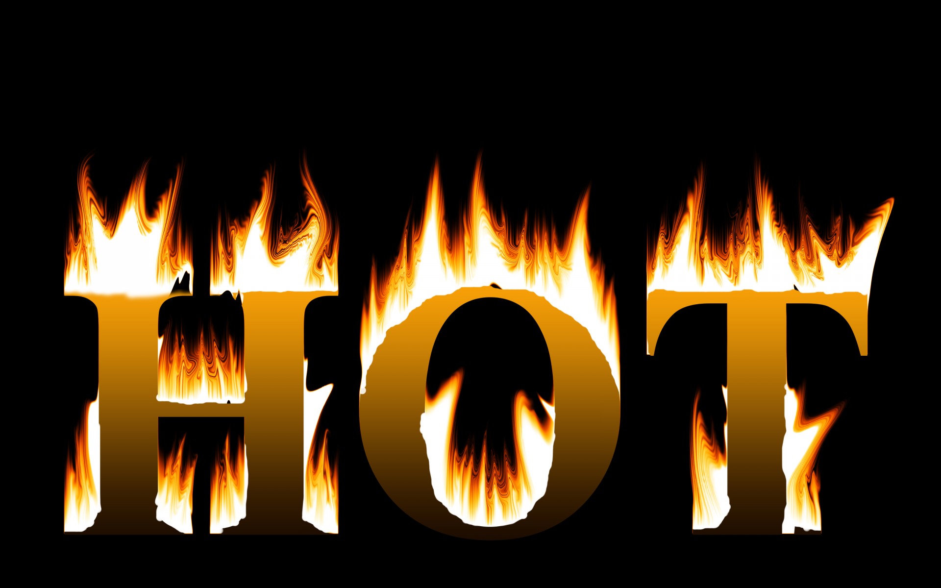 Hot Text Feuer Flames