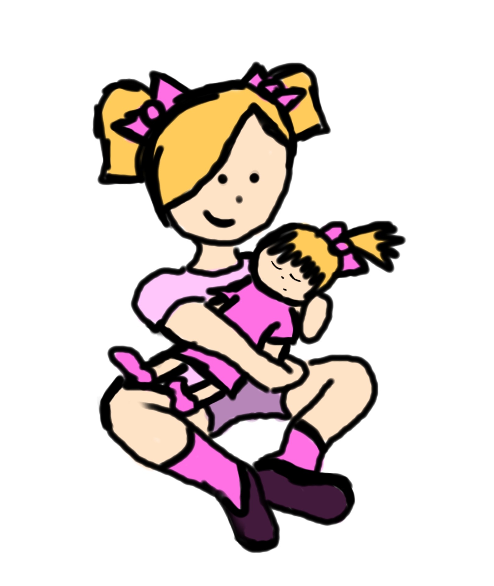 Маленькая девочка с куклой