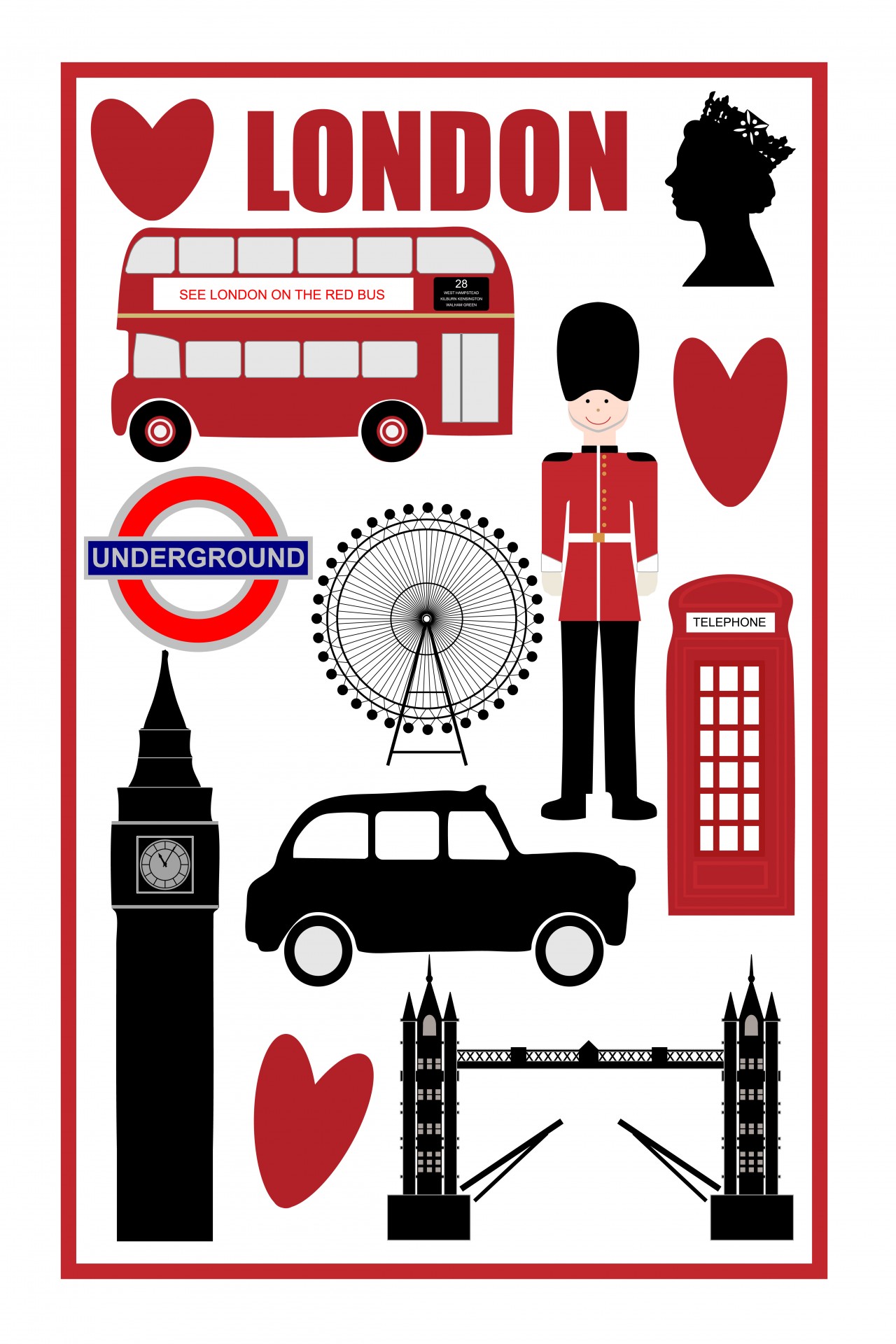 Londres ícones clip