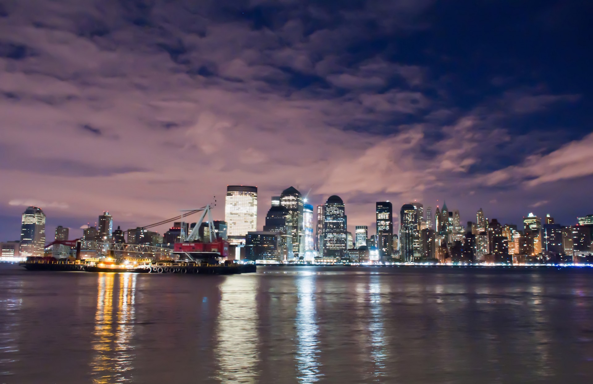 New york stad bij nacht