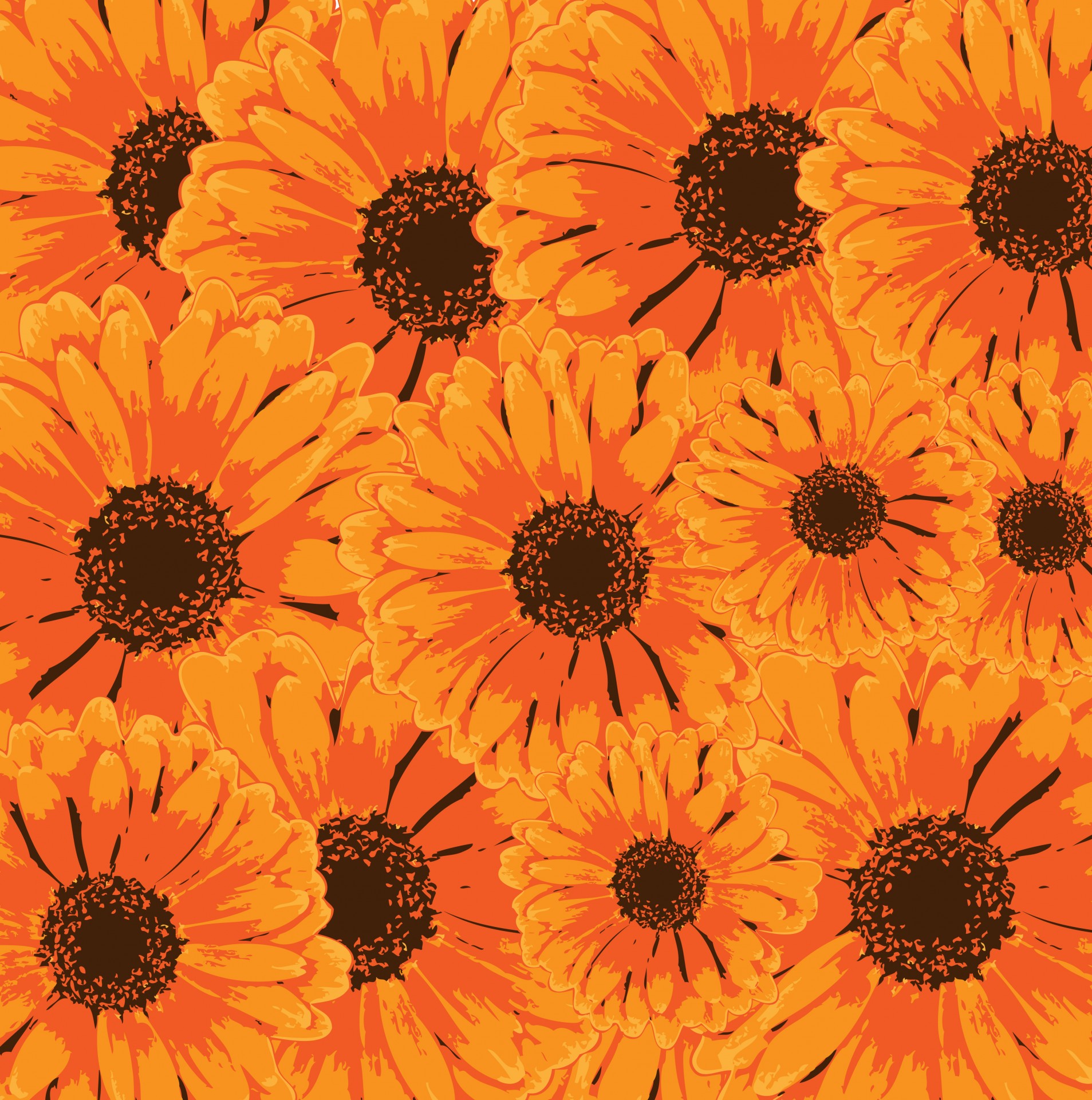 Orange Blumen Hintergrund