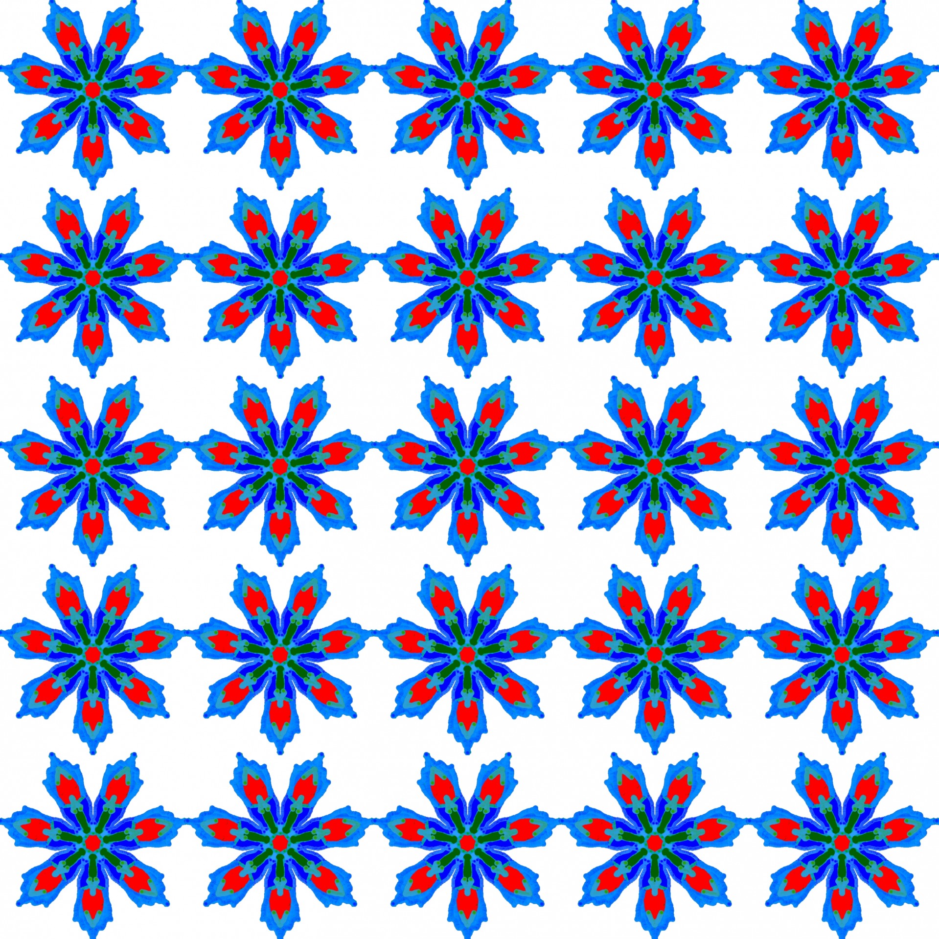 Muster mit blauen Blumen