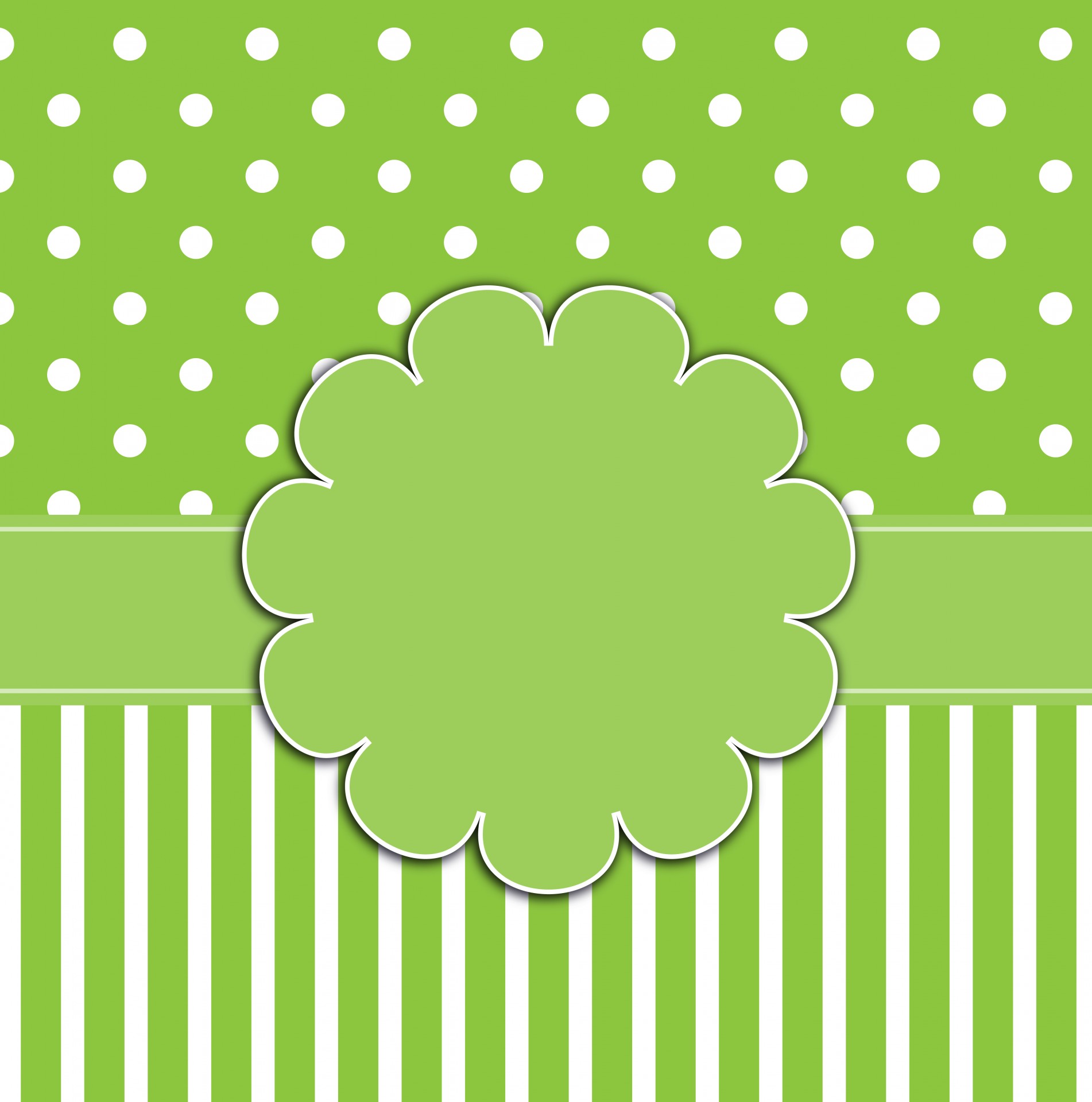 Polka Dots & Stripes Green