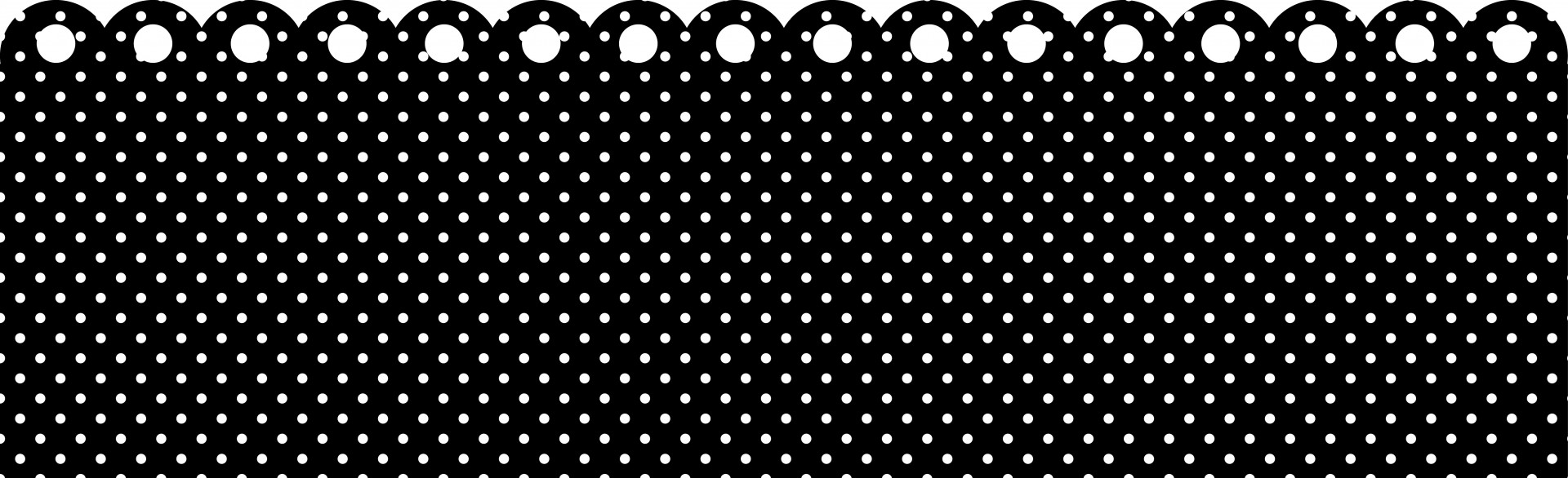 Polka Dots Border Black & White