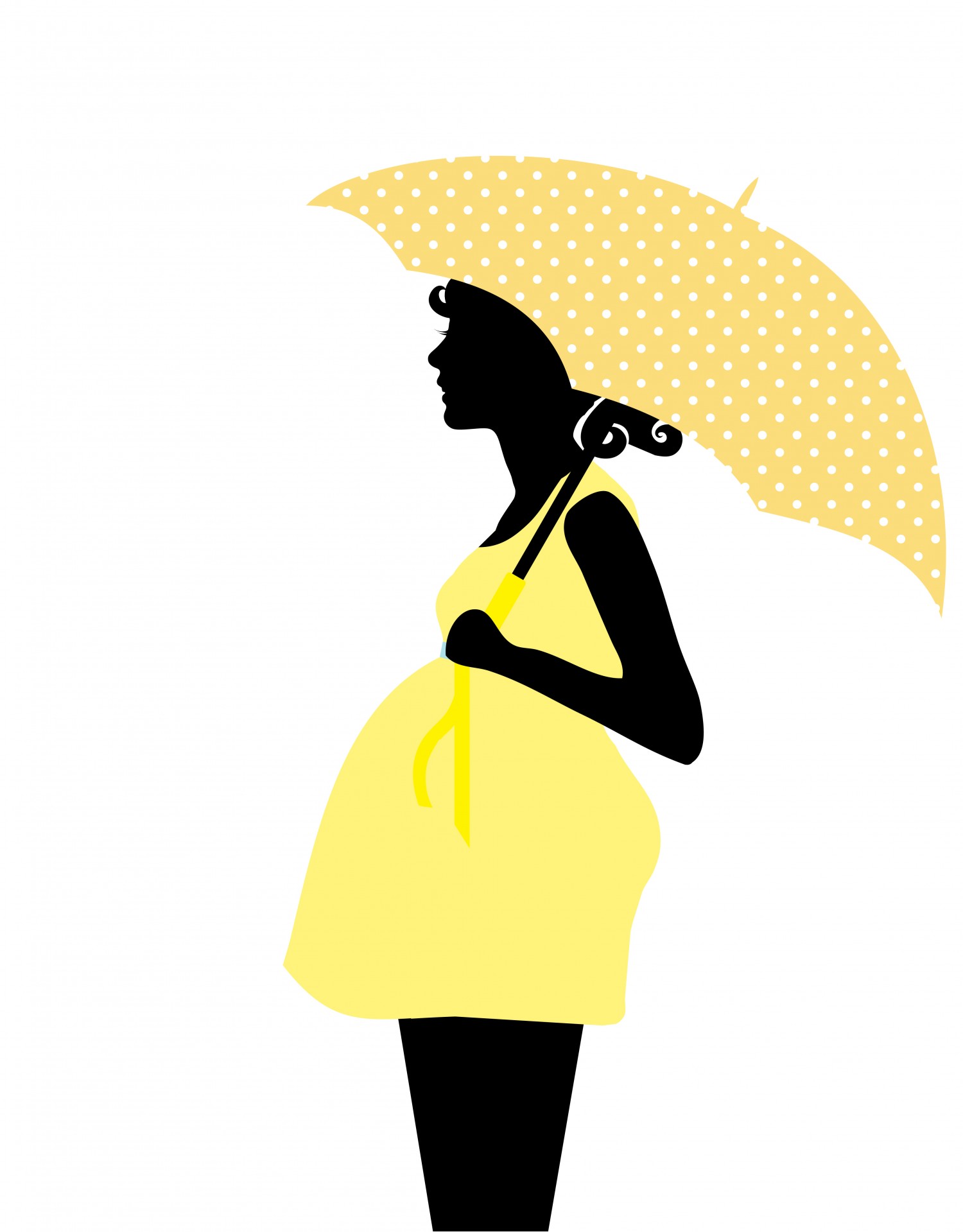 Silhouette di donna incinta Clipart