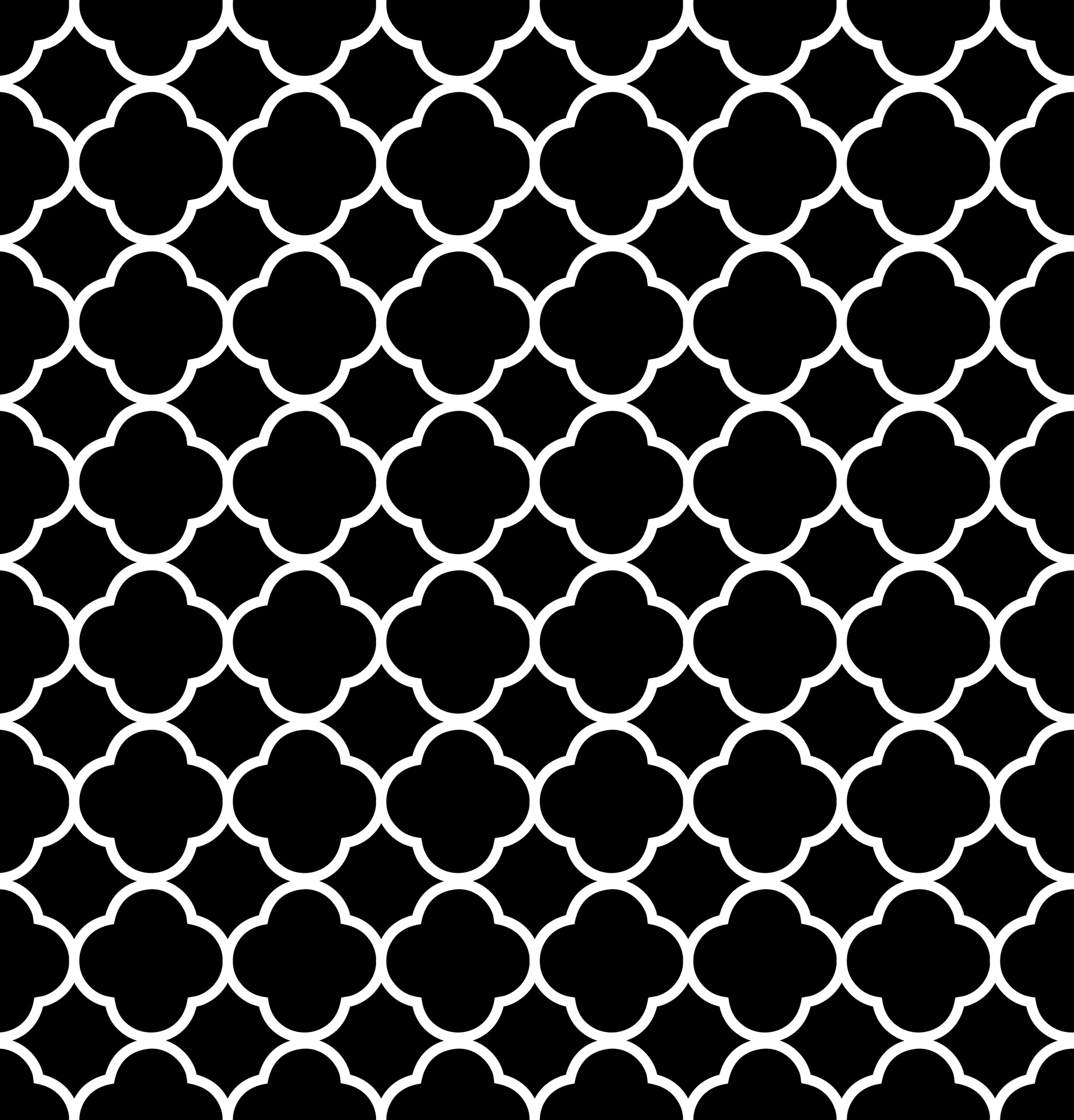 Quatrefoil Muster Hintergrund Schwarz