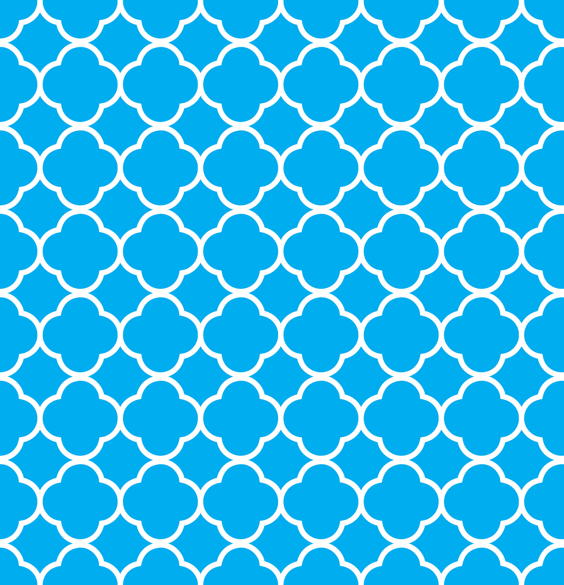 Четырехлистник Pattern фоне синего