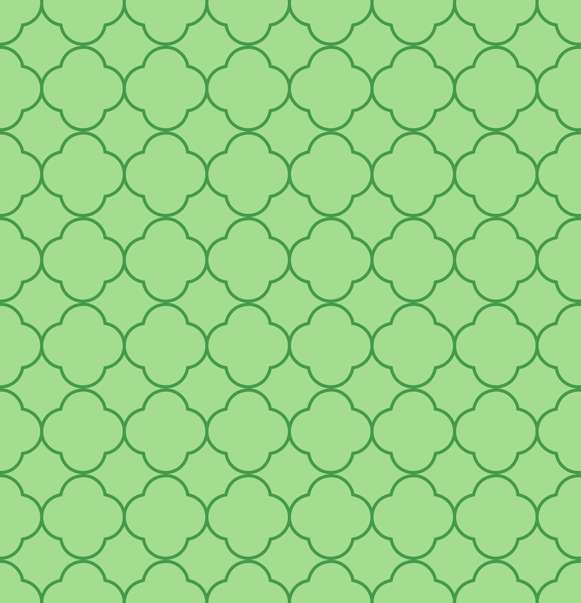 Четырехлистник Pattern зеленом фоне