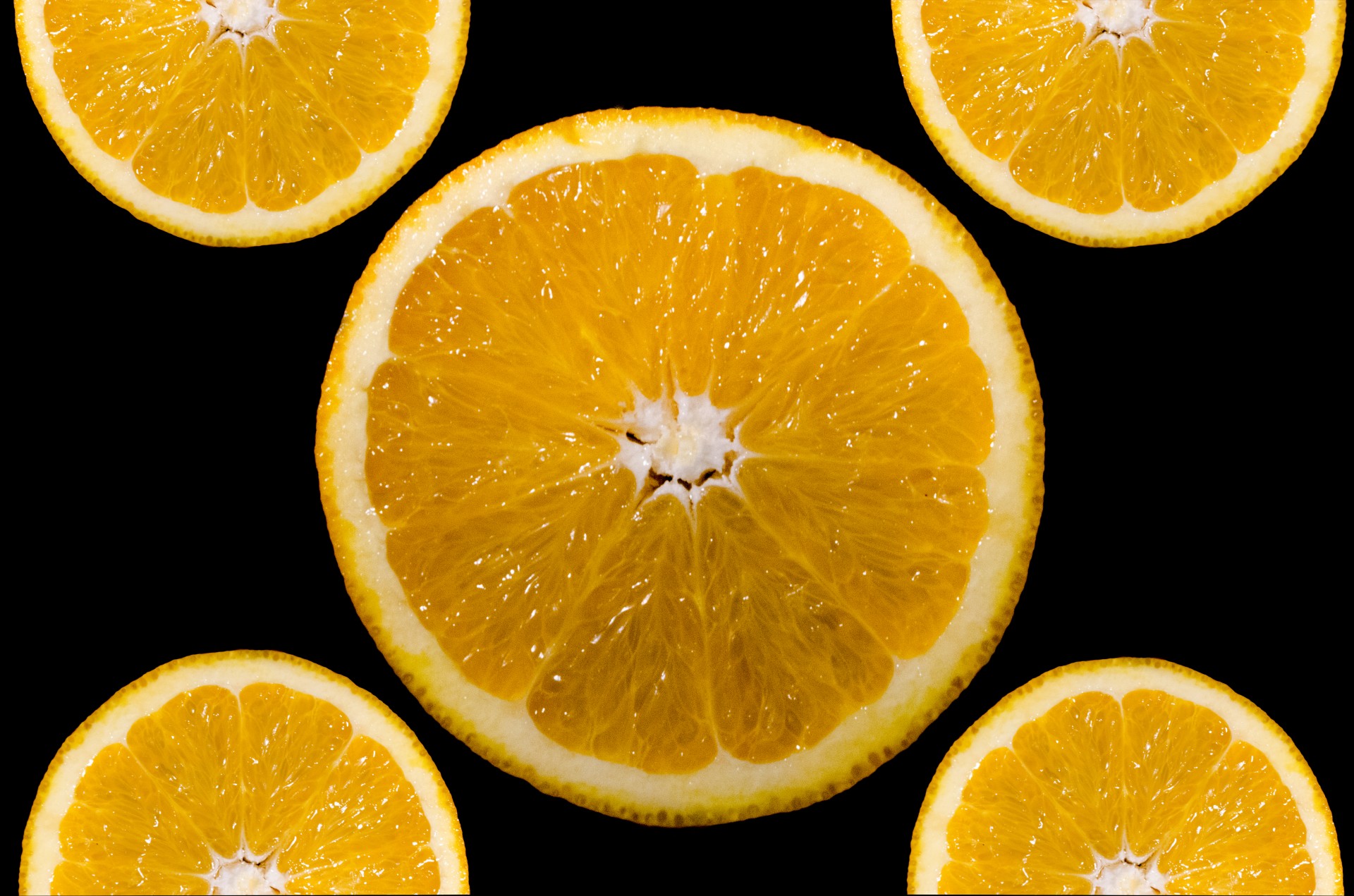 Orangenscheibe Obst