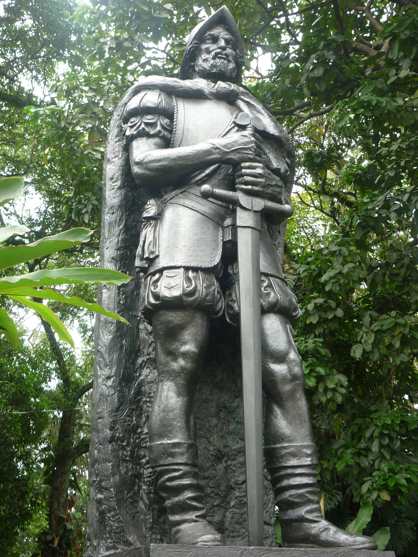 Conquistador espagnol statue