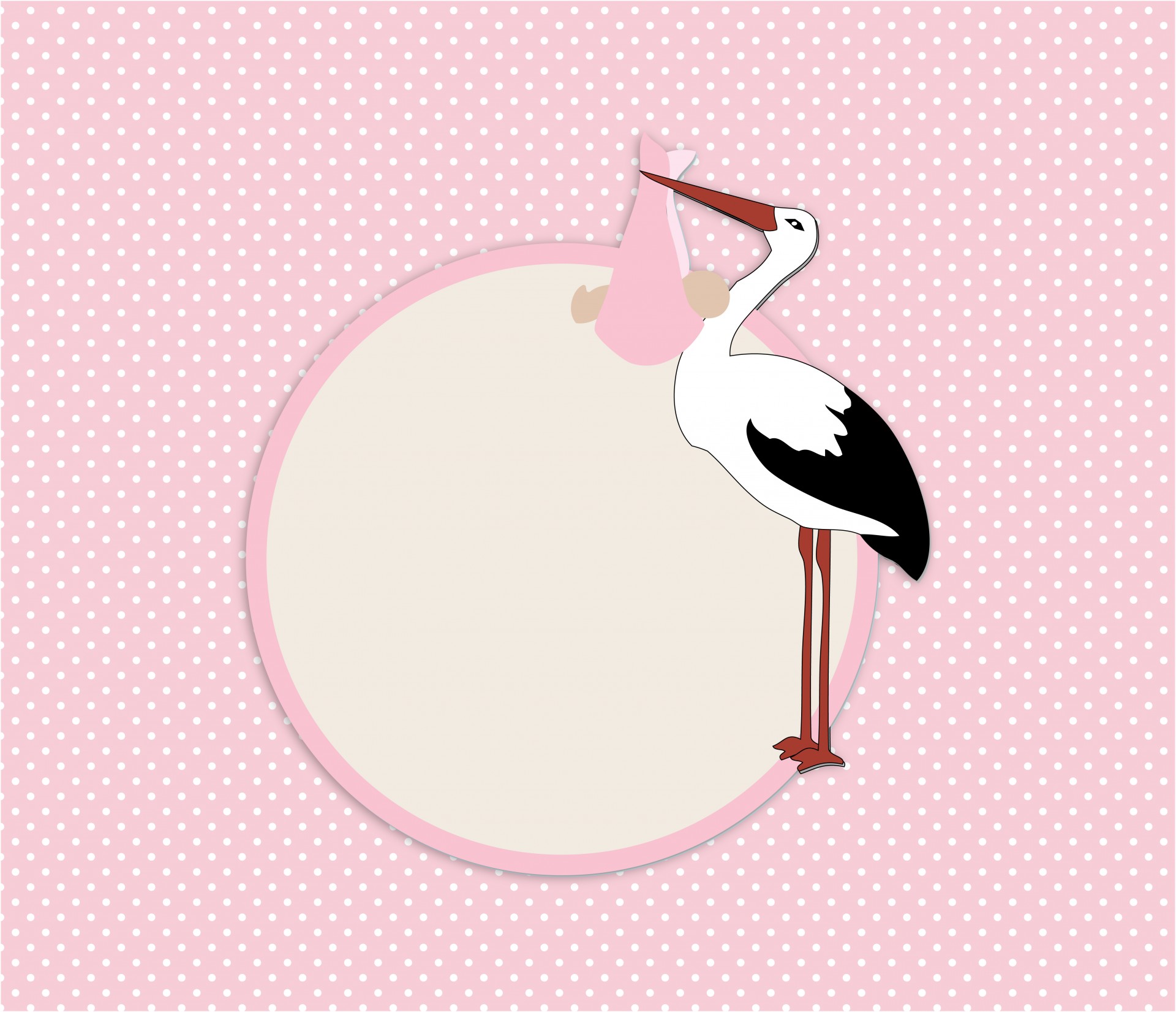 Stork Baby Shower Card