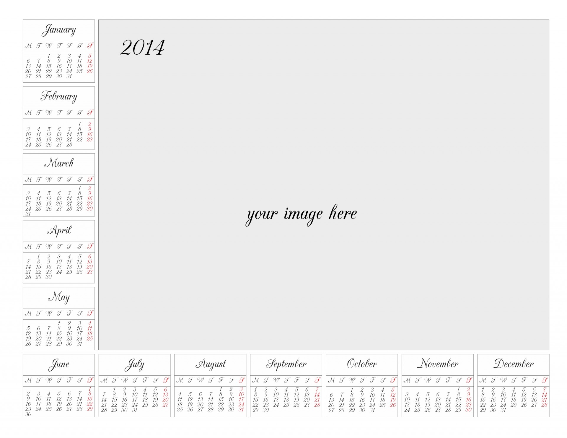 Die Netz-Kalender für das Jahr 2014