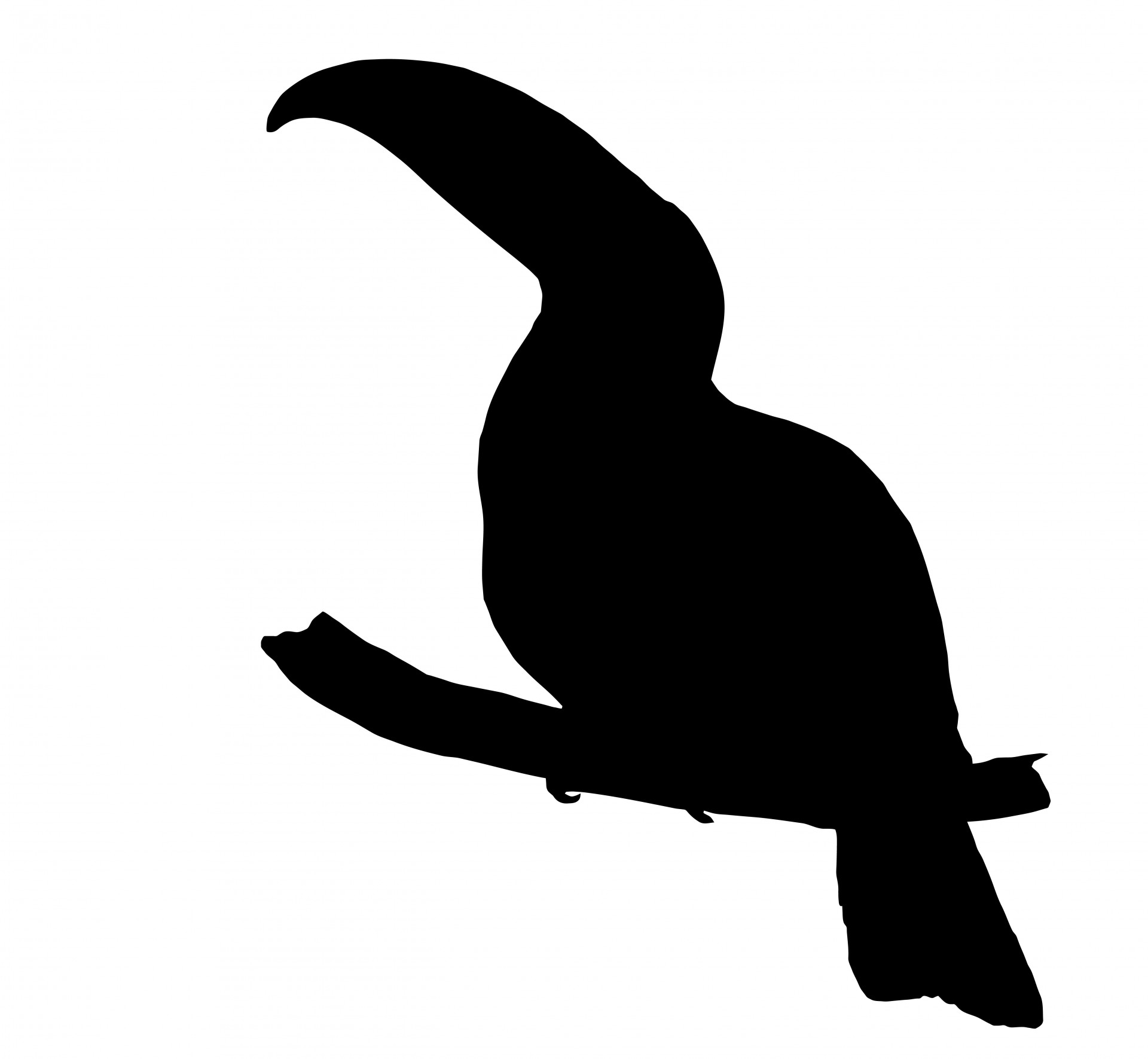 Toucan Bird Silhouette Clipart