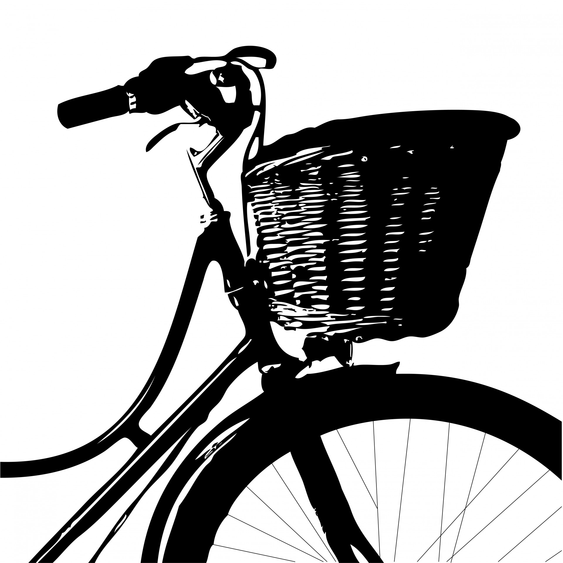 Vintage Bicycle Silueta Negro