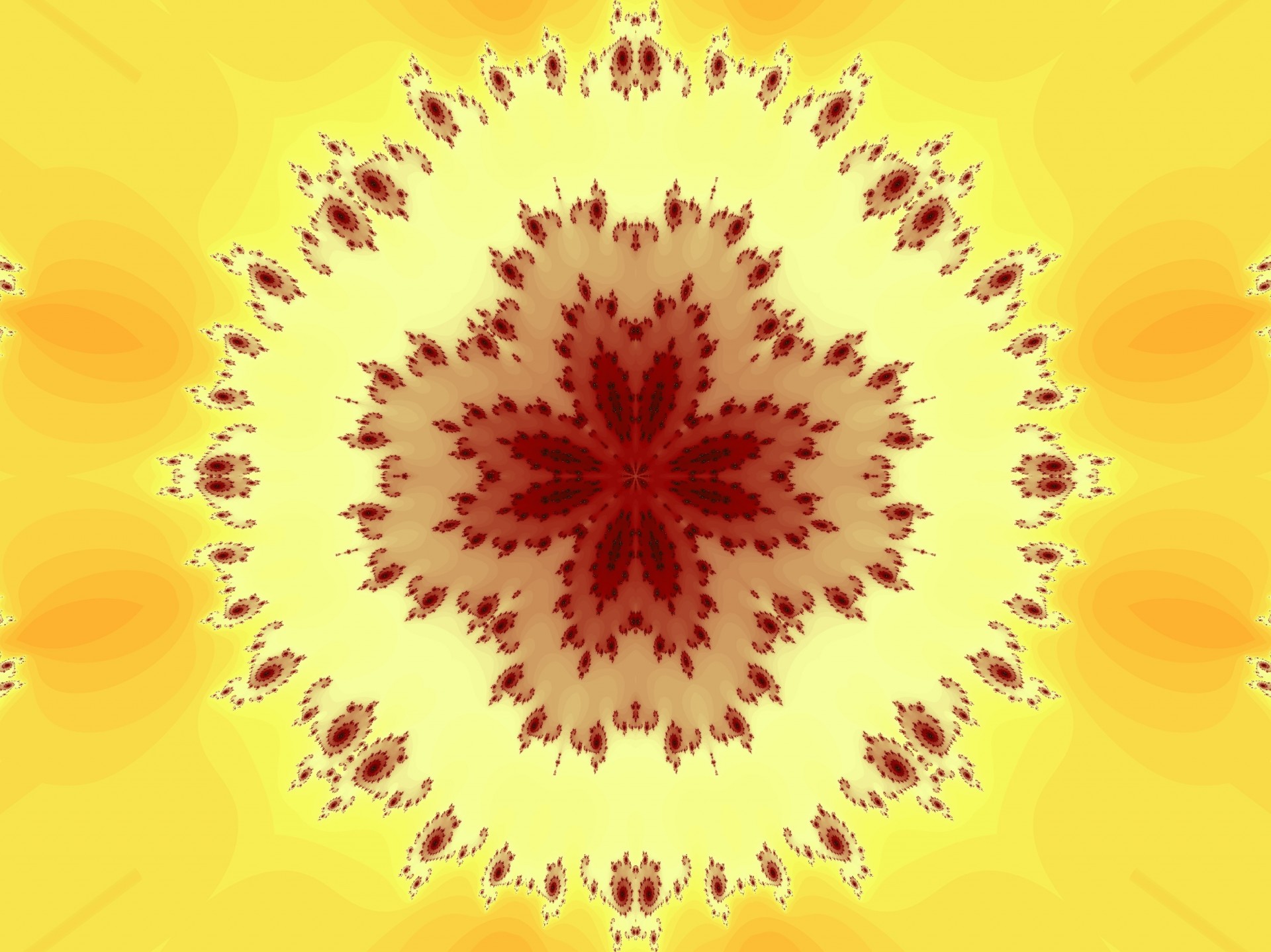 Gelbe digitale Kaleidoskop