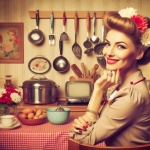 1950 Mujer en la cocina