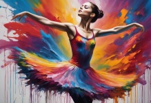 Ballet Dancer Abstract Art