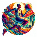 Basketball player illustration