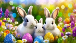 Oeufs de lapins de Pâques, art