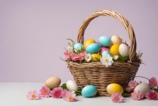 Uova e fiori di Pasqua
