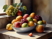 Fruit Still Life Watercolor