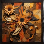 Autumn Sunflower Quilt Patchwork