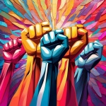Raised Fists Freedom Art Print