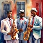 Музыканты джазового трио Нового Орлеана