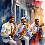 Музыканты джазового трио Нового Орлеана