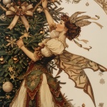 Ange de Noël vintage Impression artistiq