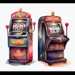 Vintage Slot Machines Art Print