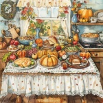 Thanksgiving Dinner Art Print