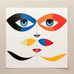 Abstracte vrouw ogen poster kunst