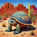 Wydruk artystyczny żółwia pustynnego