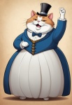 Cântăreț de operă amuzant, pisica grasă